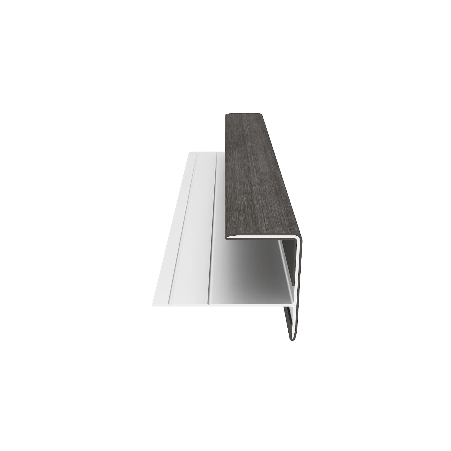 Eindprofiel NewTechWood Aluminium t.b.v. gevelbekleding | Silver Gray - Afbeelding 2