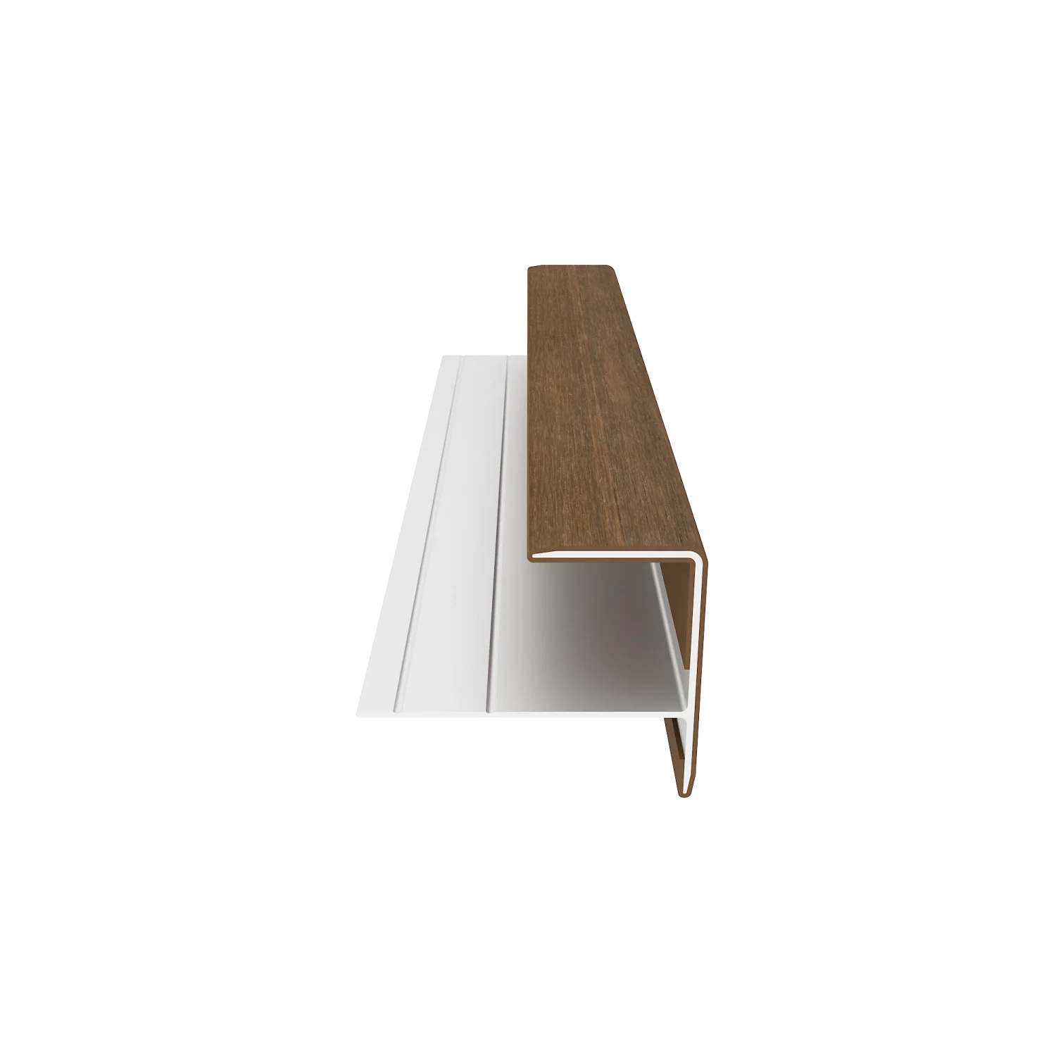 Eindprofiel NewTechWood Aluminium t.b.v. gevelbekleding | Teak - Afbeelding 2