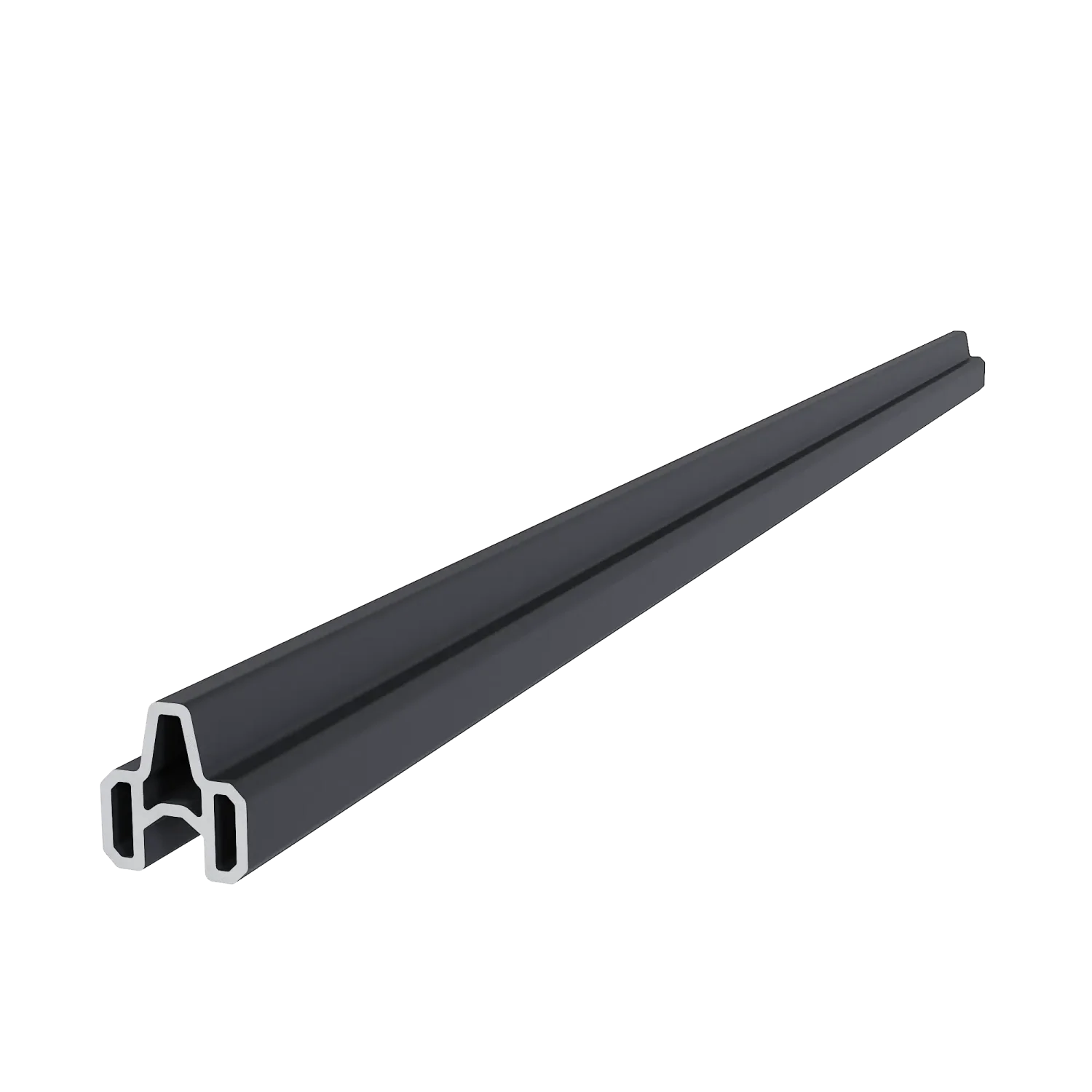 Frameset NewTechWood Aluminium t.b.v reguliere schuttingplanken | Zwart - Afbeelding 2