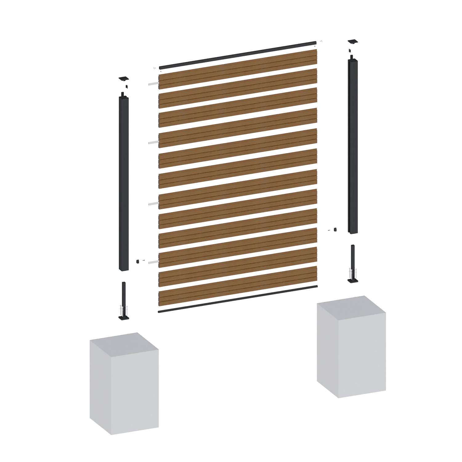 Schutting NewTechWood Composiet Triple Teak | 180 x 180 cm - Afbeelding 6