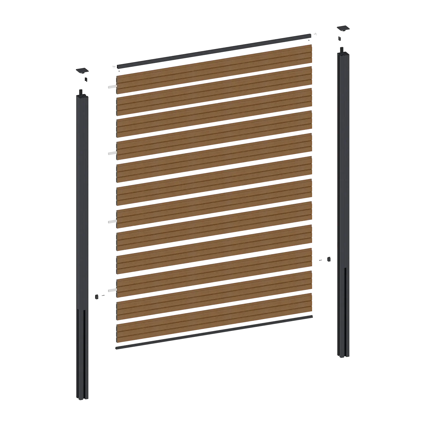 Schutting NewTechWood Composiet Triple Teak | 180 x 180 cm - Afbeelding 9