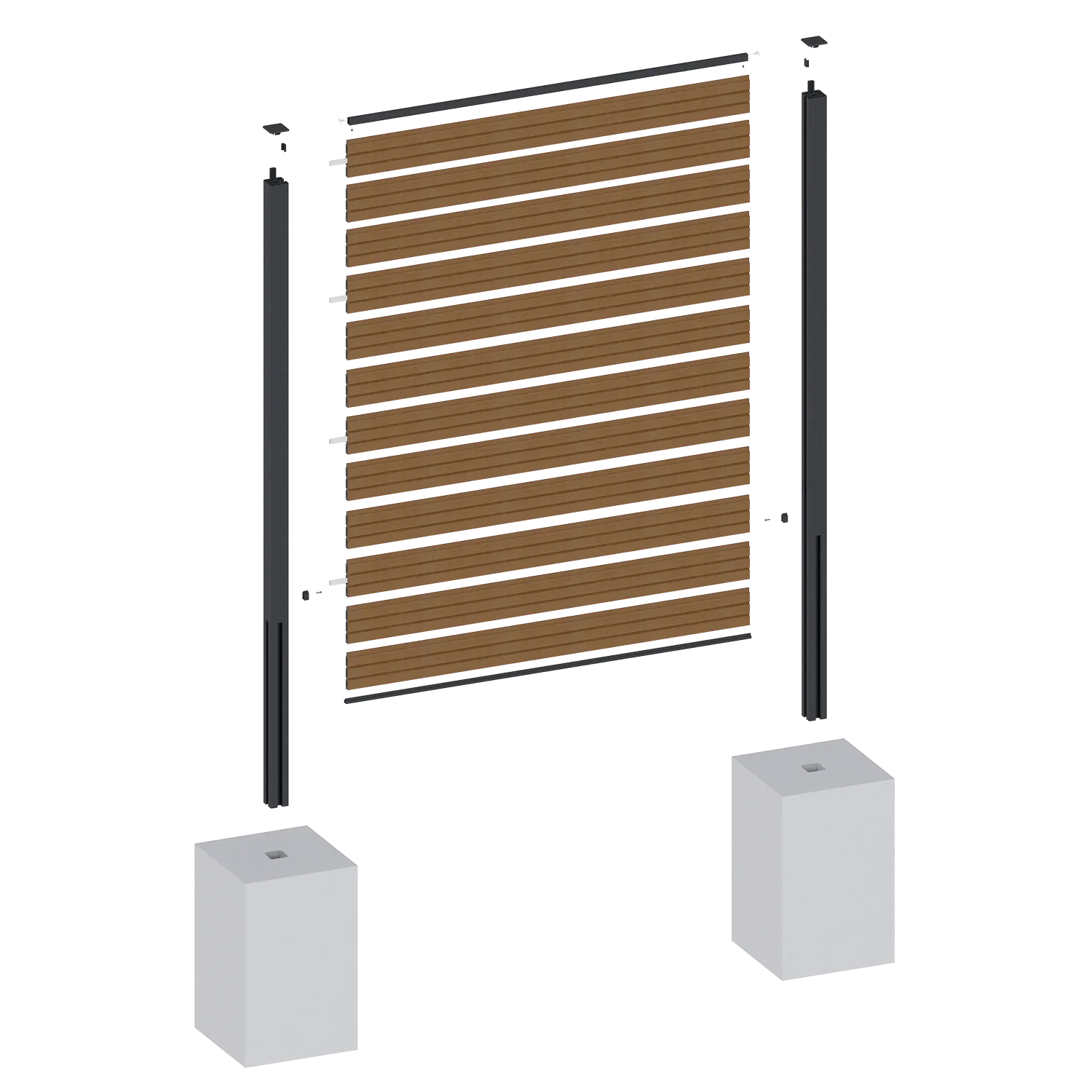 Schutting NewTechWood Composiet Triple Teak | 180 x 180 cm - Afbeelding 7
