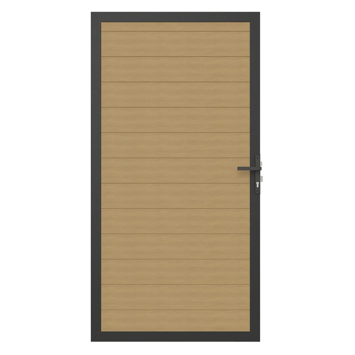 Deur NewTechWood Composiet | Aluminium frame | Horizontaal | Red Cedar | 100 x 195 cm