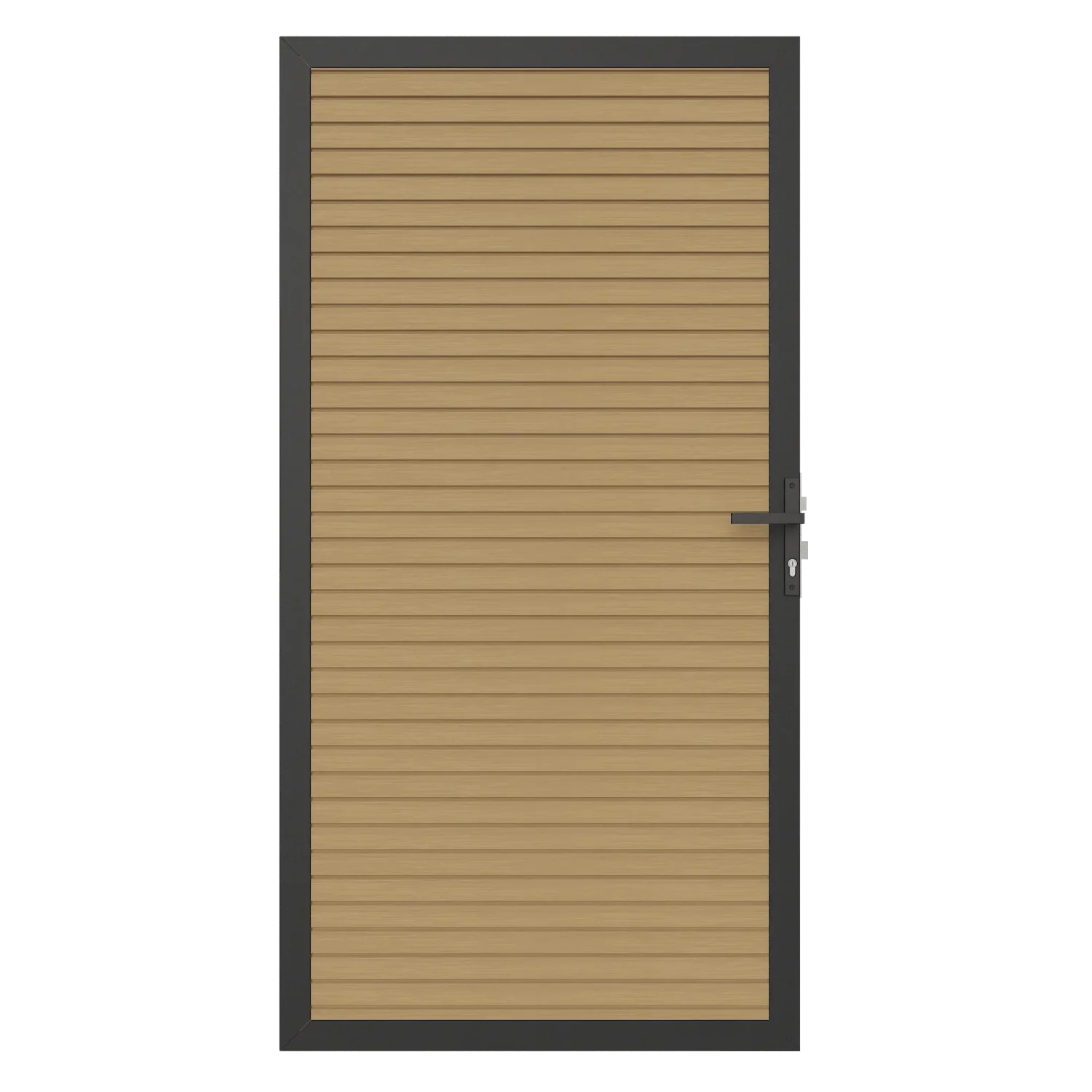 Deur NewTechWood Composiet | Aluminium frame | Horizontaal Triple | Red Cedar | 100 x 195 cm