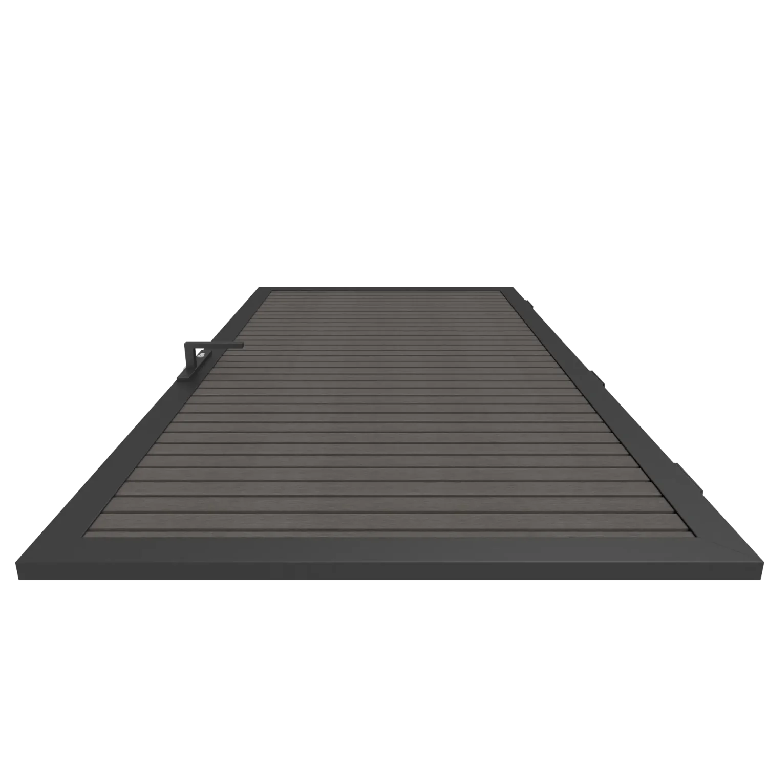 Deur NewTechWood Composiet | Aluminium frame | Horizontaal Triple | Silver Gray | 100 x 195 cm - Afbeelding 2