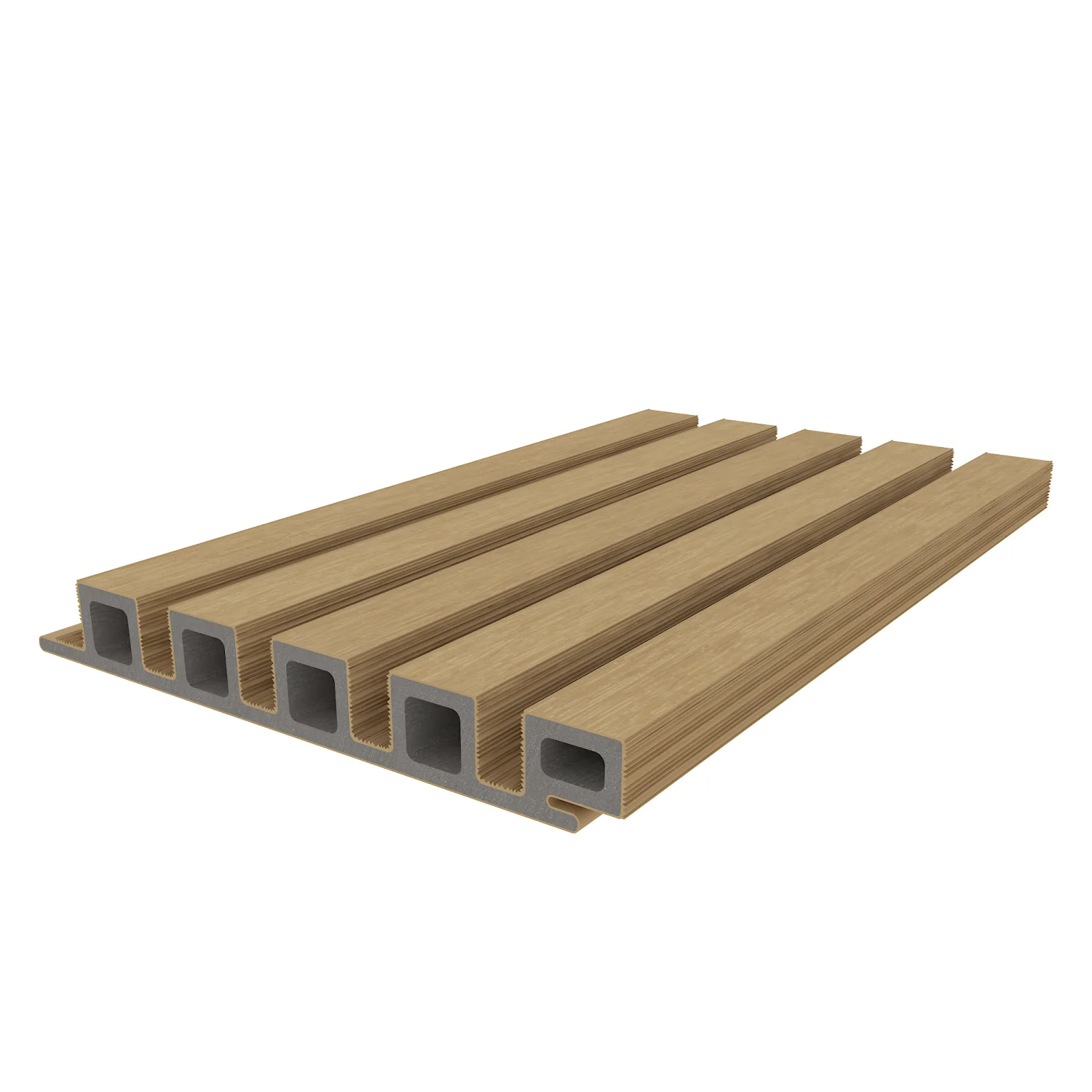 Wandbekleding NewTechWood Composiet Castellation 25 profiel | Red Cedar - Afbeelding 2