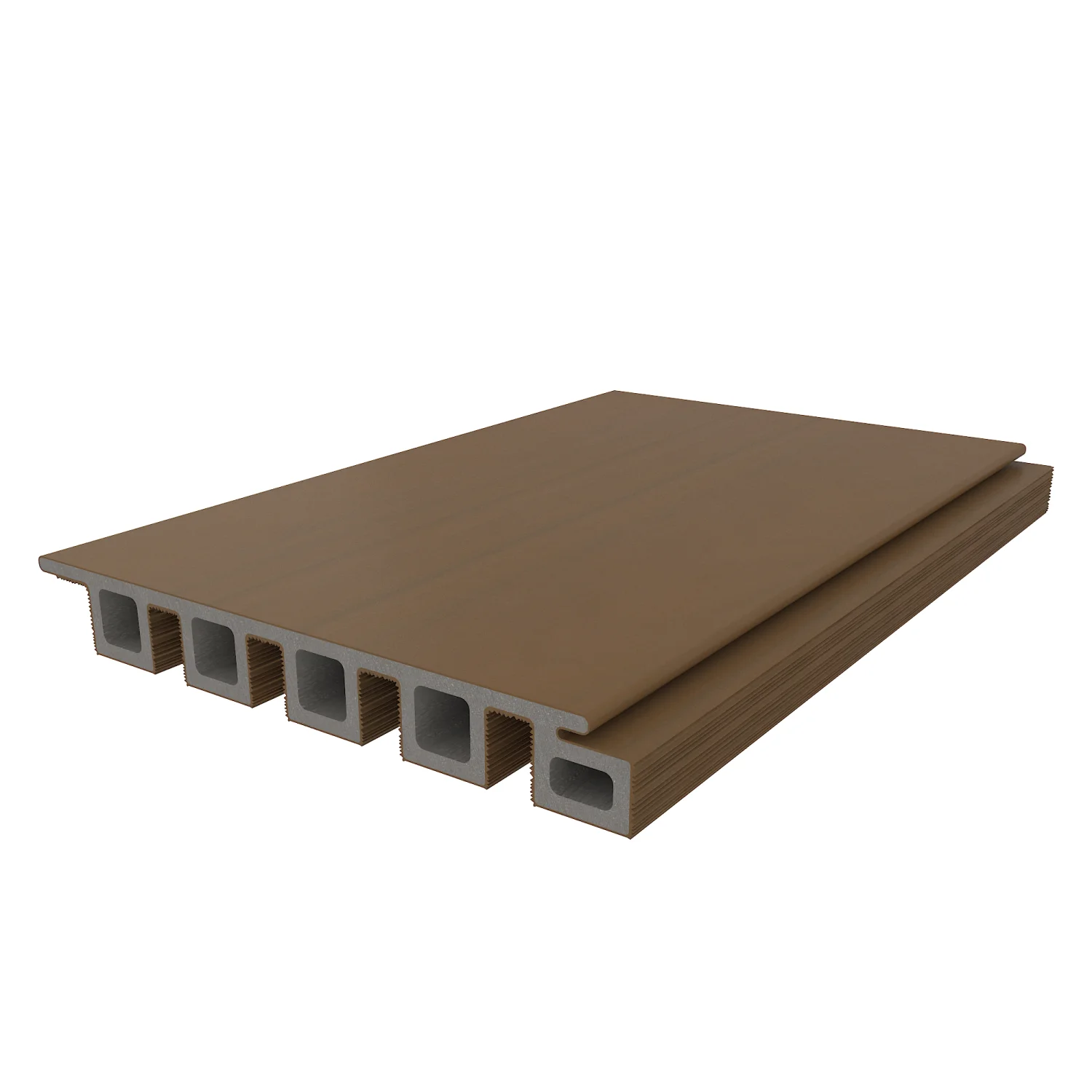 Wandbekleding NewTechWood Composiet Castellation 25 profiel | Teak - Afbeelding 5