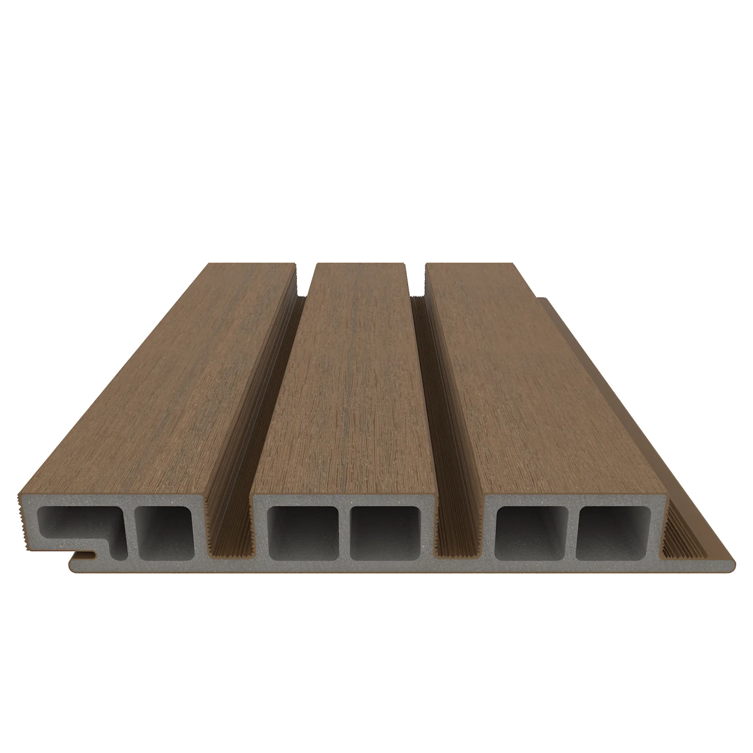 Wandbekleding NewTechWood Composiet Castellation 50 profiel | Teak - Afbeelding 2