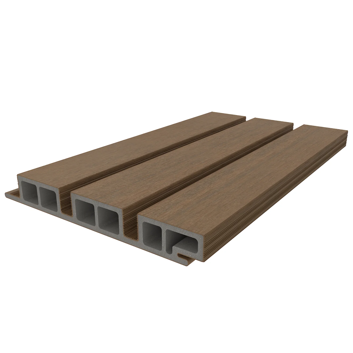 Wandbekleding NewTechWood Composiet Castellation 50 profiel | Teak - Afbeelding 4
