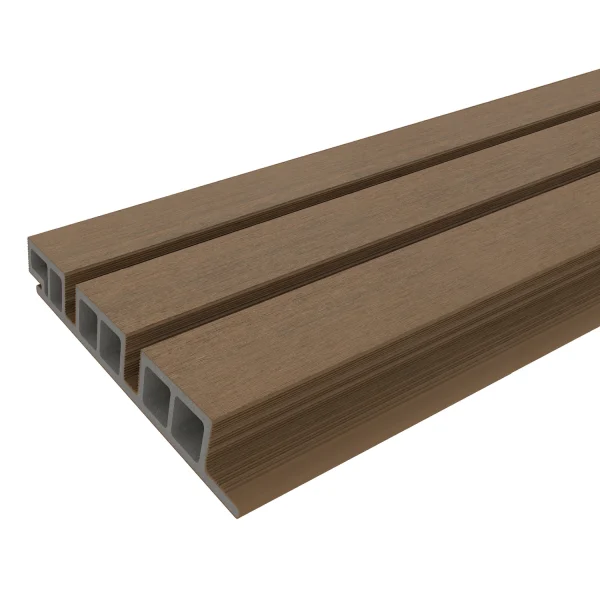 Wandbekleding NewTechWood Composiet Castellation 50 profiel | Teak