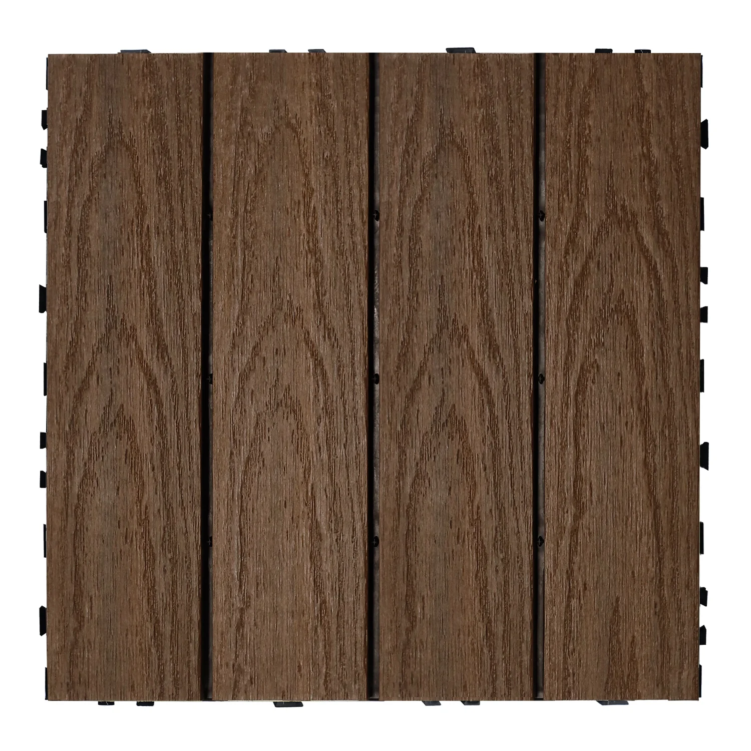 Vlondertegels NewTechWood Composiet Houtstructuur | Ipé | 30 x 30 cm - Afbeelding 2