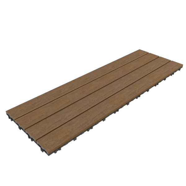Vlondertegels NewTechWood Composiet Houtstructuur | Teak | 30 x 90 cm