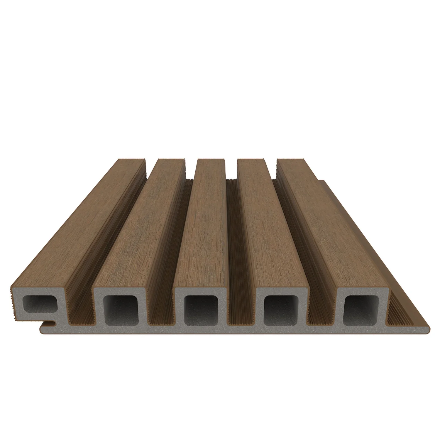 Wandbekleding NewTechWood Composiet Castellation 25 profiel | Teak - Afbeelding 2