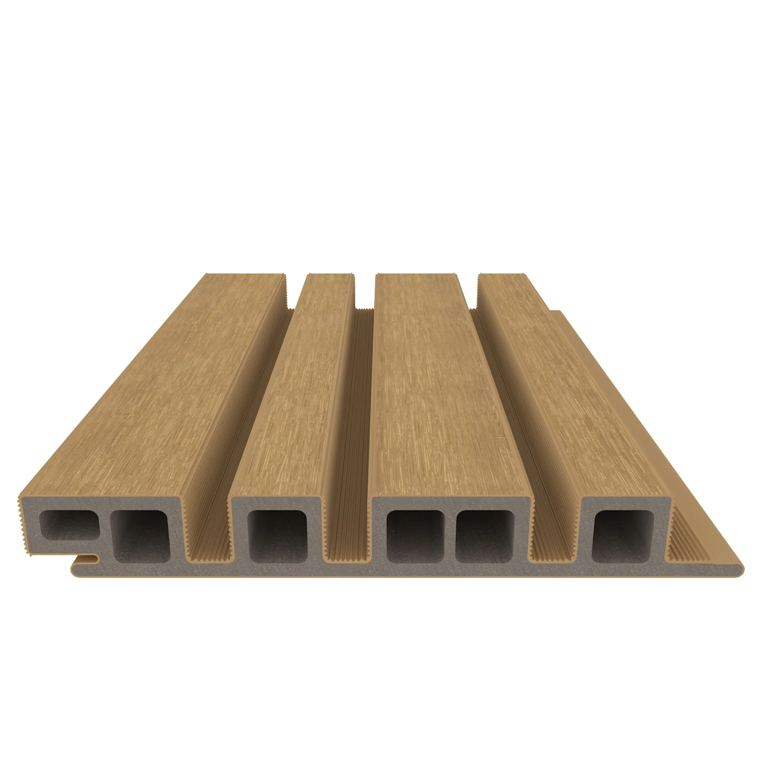Sample | Wandbekleding NewTechWood Composiet Castellation 4325 profiel | Red Cedar