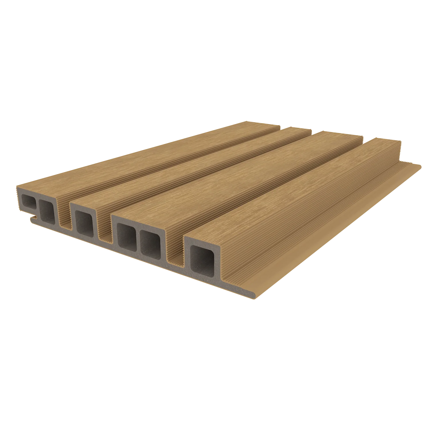 Sample | Wandbekleding NewTechWood Composiet Castellation 4325 profiel | Red Cedar - Afbeelding 2