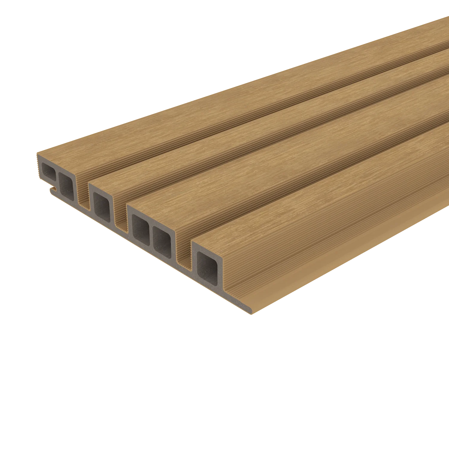 Sample | Wandbekleding NewTechWood Composiet Castellation 4325 profiel | Red Cedar - Afbeelding 3
