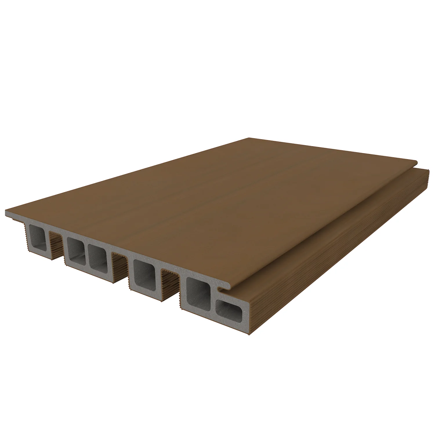 Sample | Wandbekleding NewTechWood Composiet Castellation 4325 profiel | Teak - Afbeelding 5