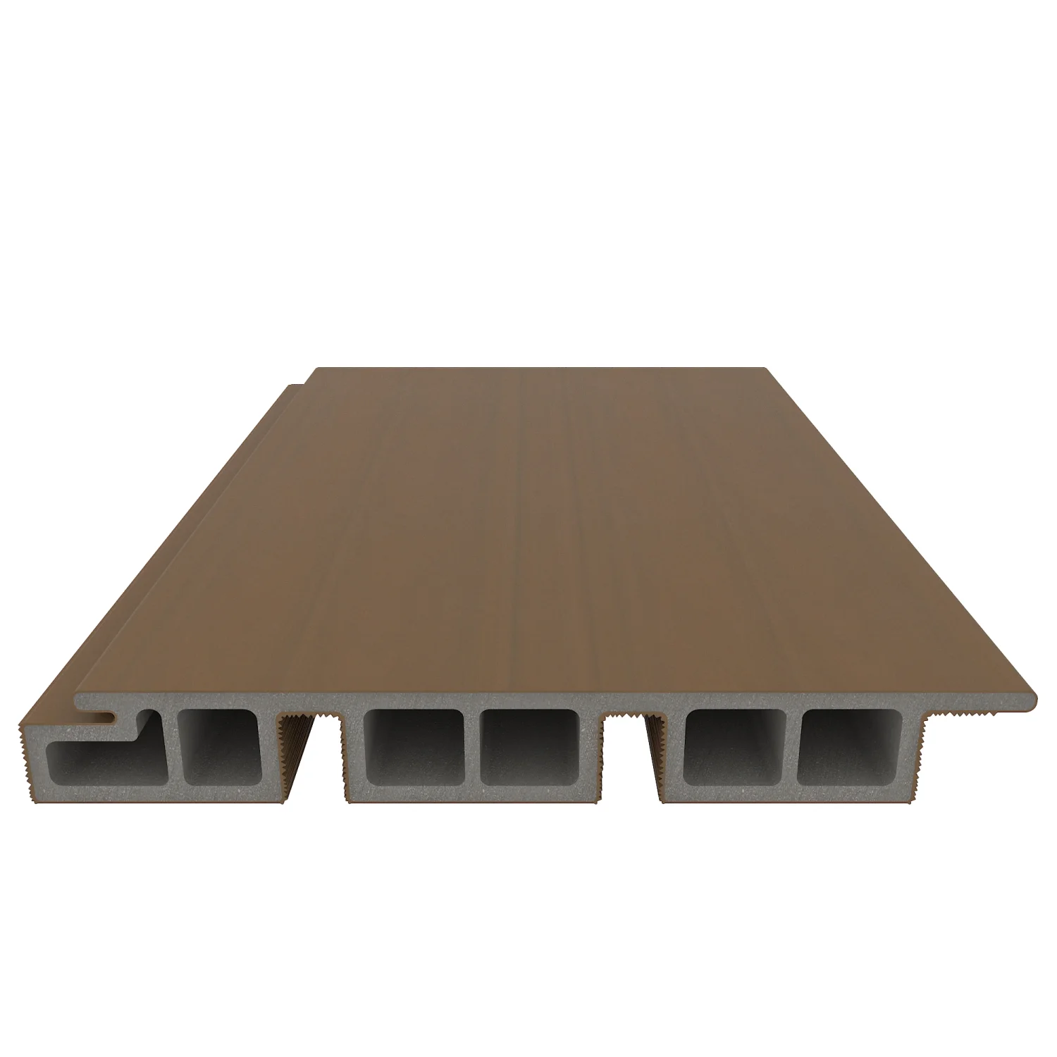 Sample | Wandbekleding NewTechWood Composiet Castellation 50 profiel | Teak - Afbeelding 4
