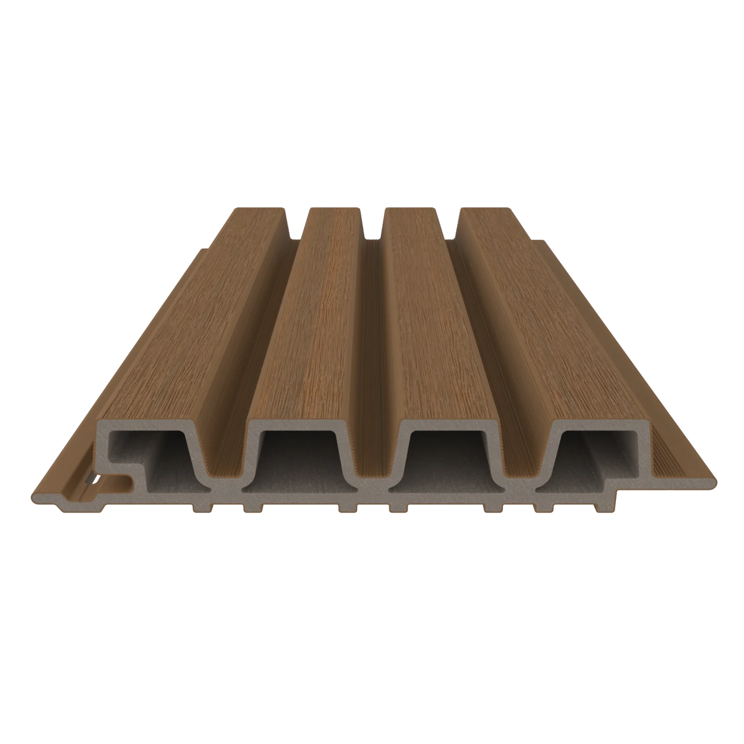 Sample | Gevelbekleding NewTechWood Composiet Castellation PRO35 | Teak