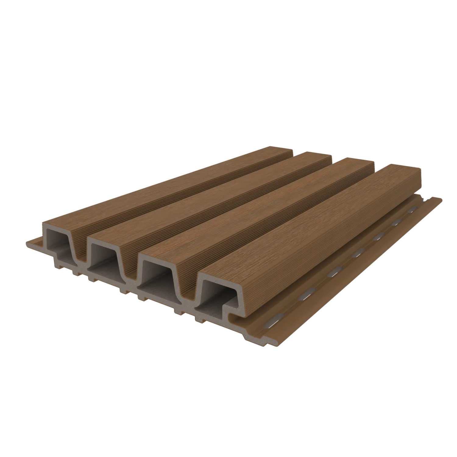 Sample | Gevelbekleding NewTechWood Composiet Castellation PRO35 | Teak - Afbeelding 2