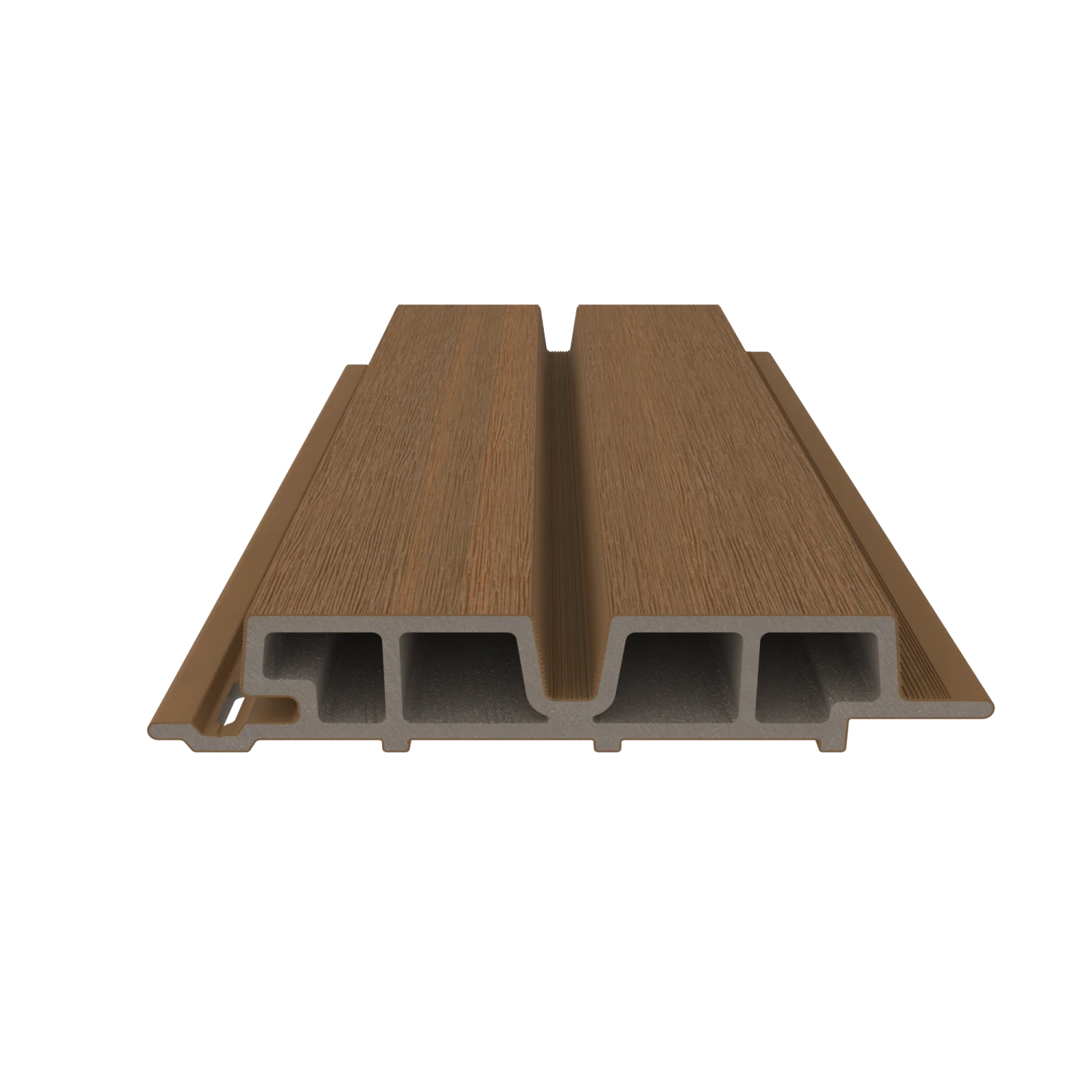 Sample | Gevelbekleding NewTechWood Composiet Castellation PRO65 | Teak