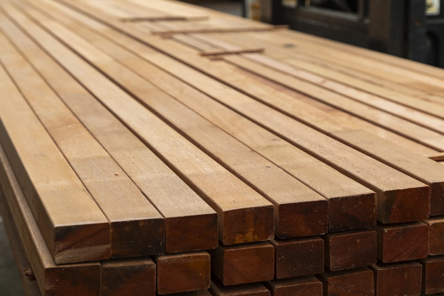 Geschaafd hardhout gevingerlast | 3,8 x 5,6 cm | 390 cm - Afbeelding 2