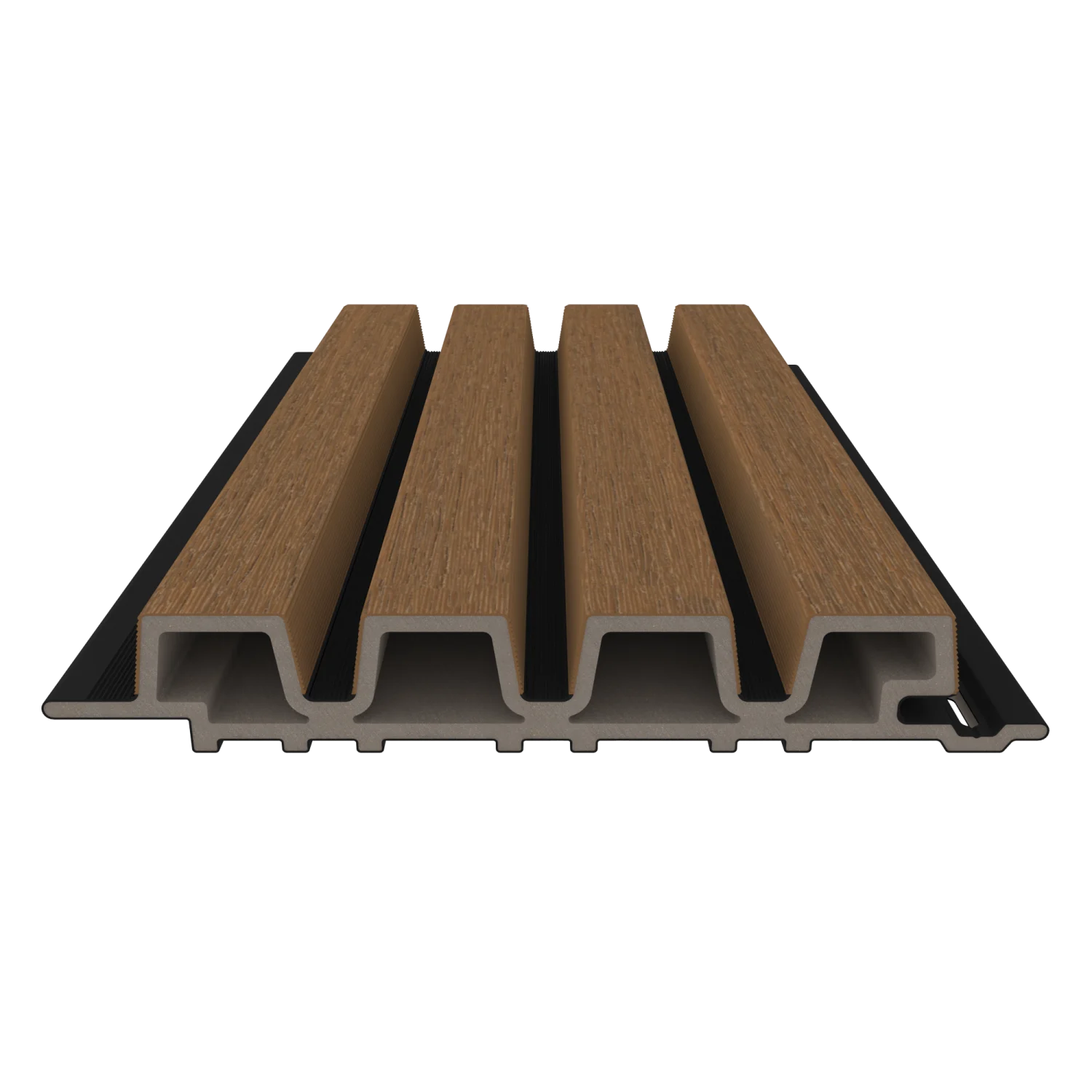 Gevelbekleding NewTechWood Composiet Castellation PRO35 | Teak/Black - Afbeelding 2