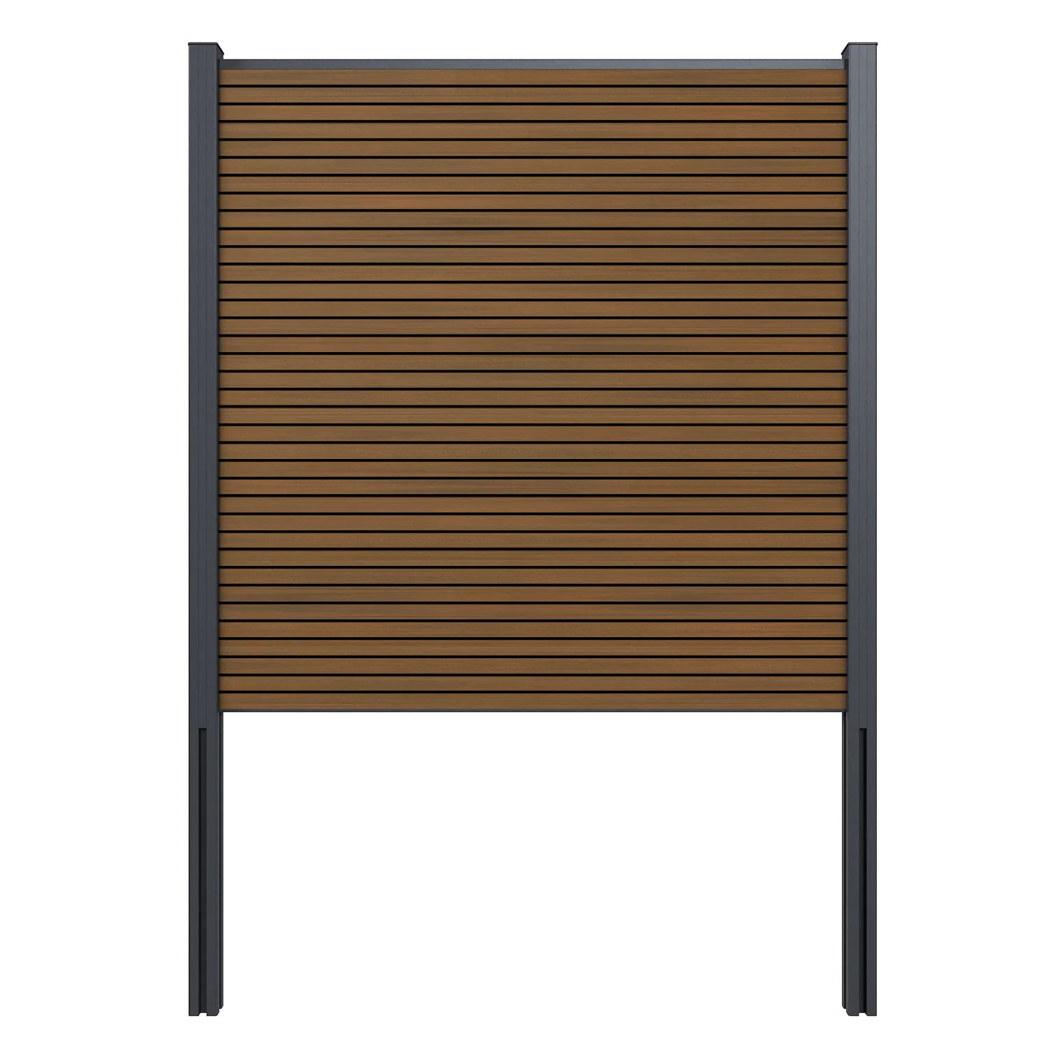 Schutting NewTechWood Composiet | Horizontaal Triple | Teak/Black | 180 x 180 cm - Afbeelding 2