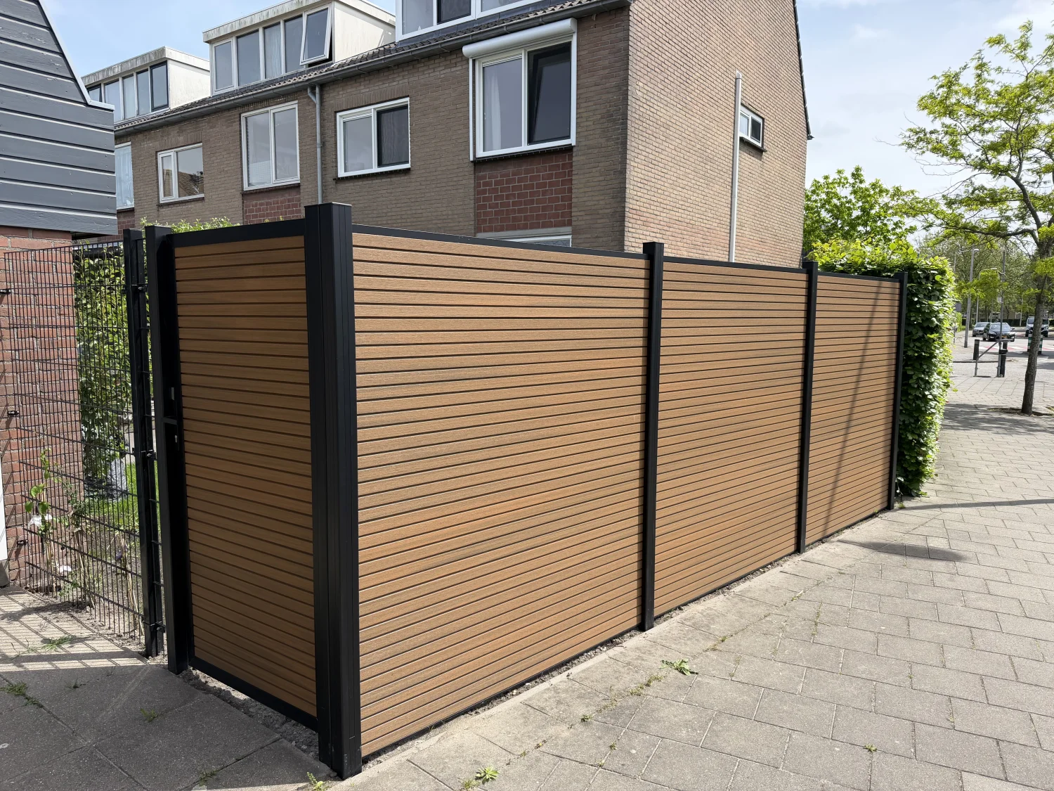 Schutting NewTechWood Composiet Triple Teak | 180 x 180 cm - Afbeelding 10