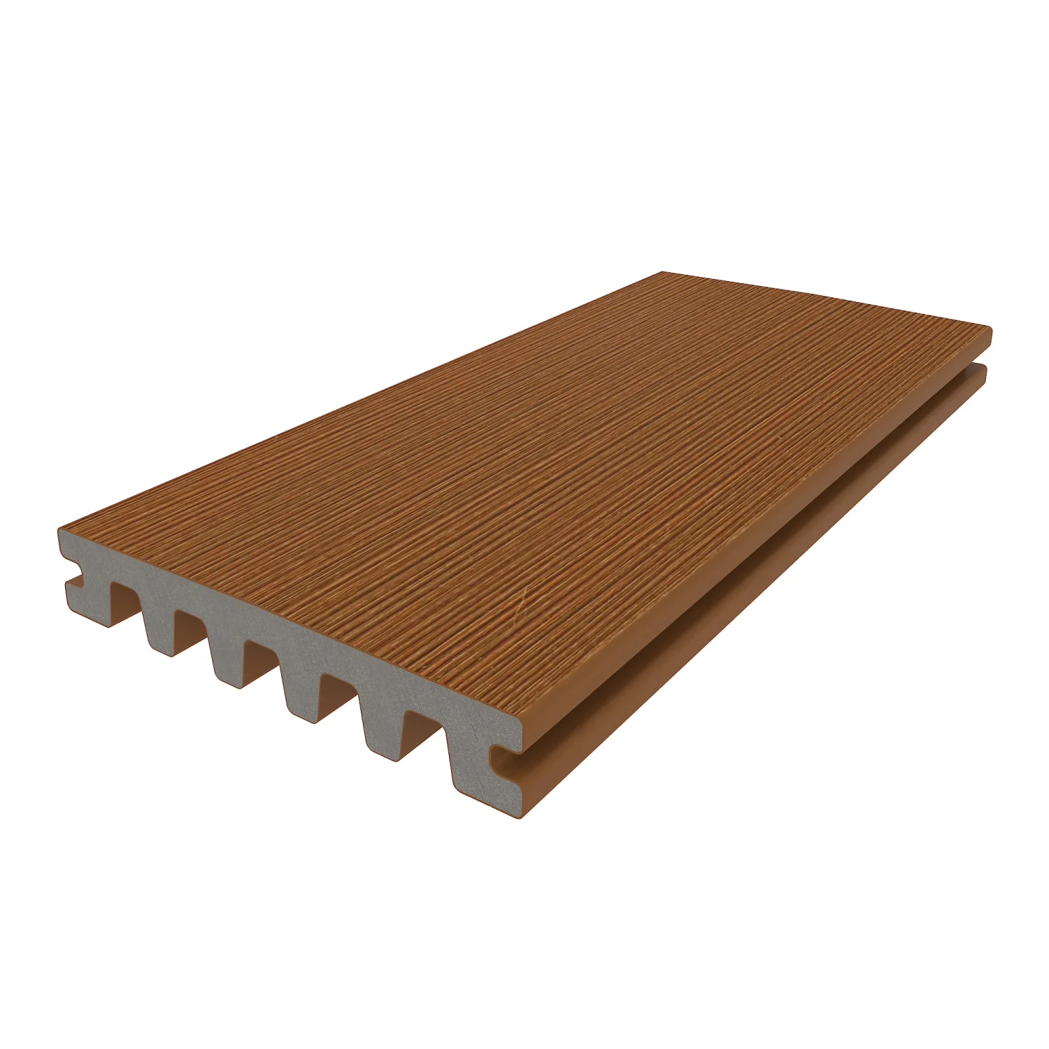 Sample | Vlonderplank NewTechWood Composiet Enkelzijdig | Teak | 13,8 cm - Afbeelding 2